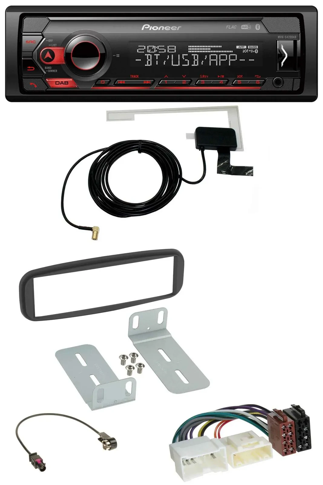 Pioneer DAB USB MP3 Bluetooth Autoradio für Renault Clio (2012-2017)