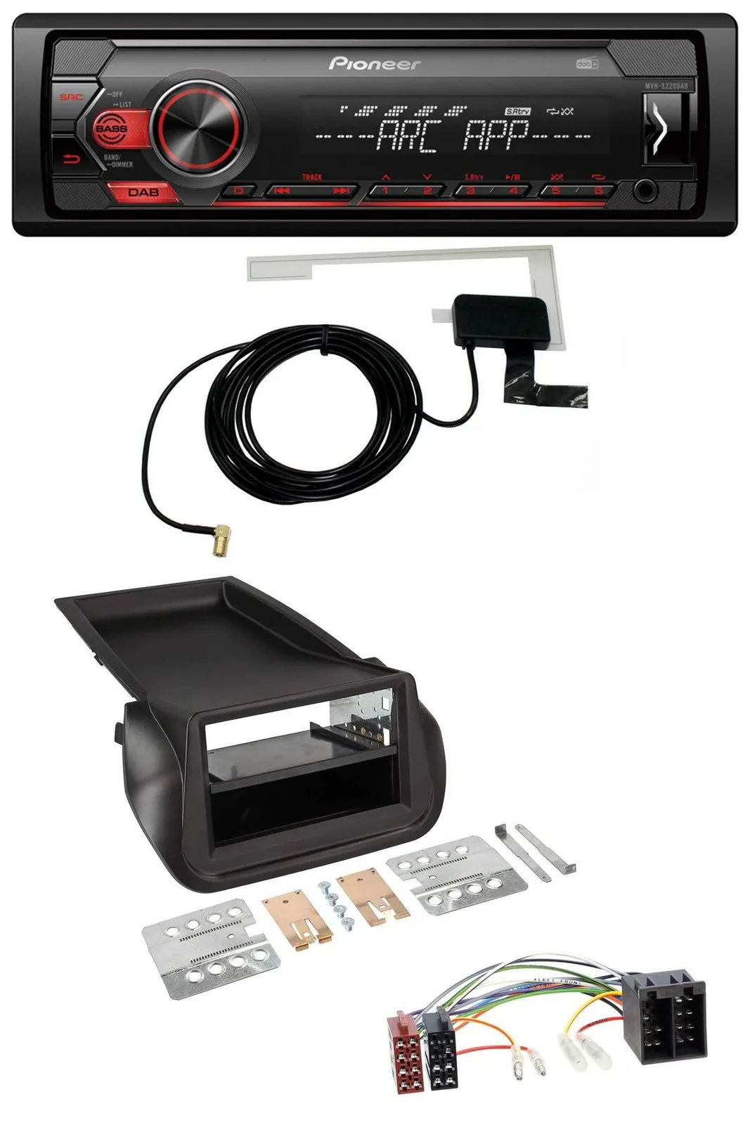 Автомагнитола для FIAT Fiorino (с 2008) Pioneer 1DIN USB DAB MP3 AUX