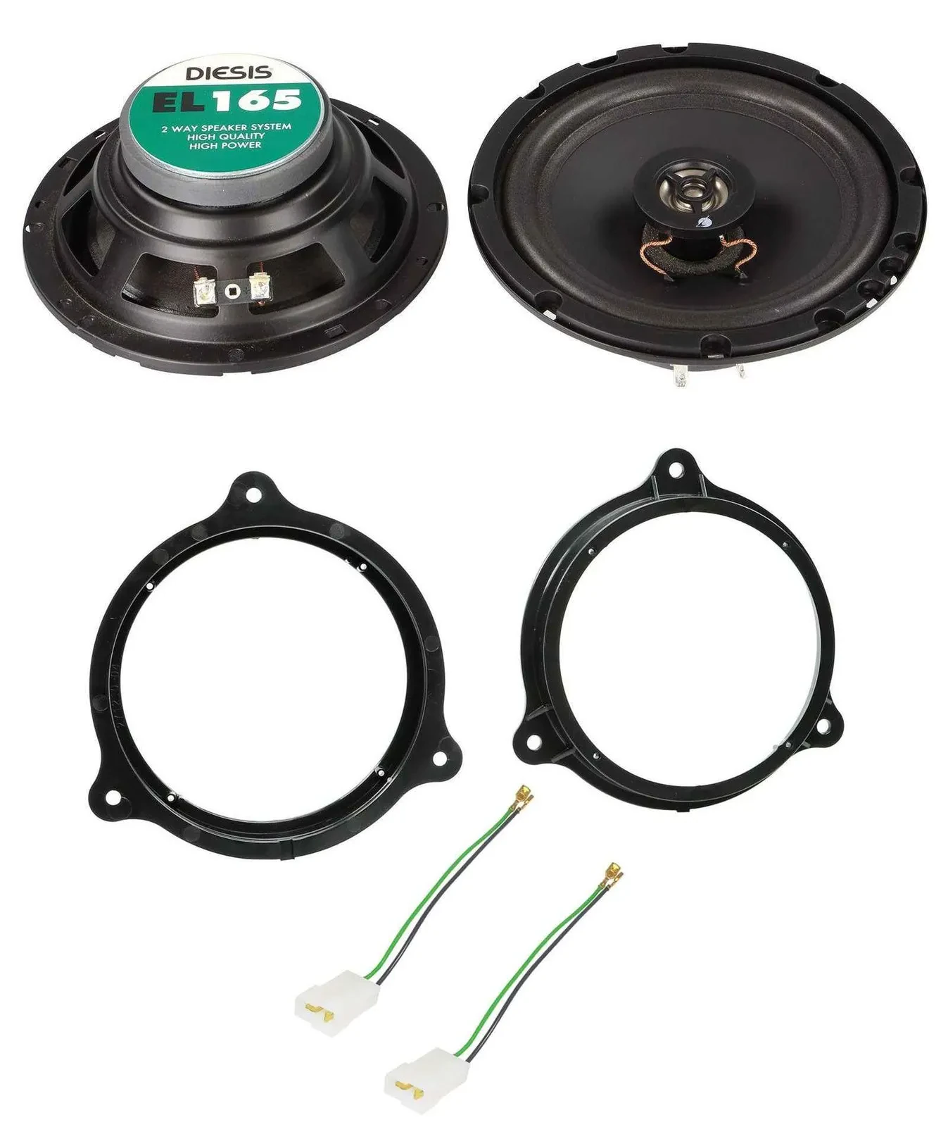 ACV 16,5cm 100Watt 2-Wege Lautsprecher für Dacia Lodgy Nissan Juke Micra Note Pu