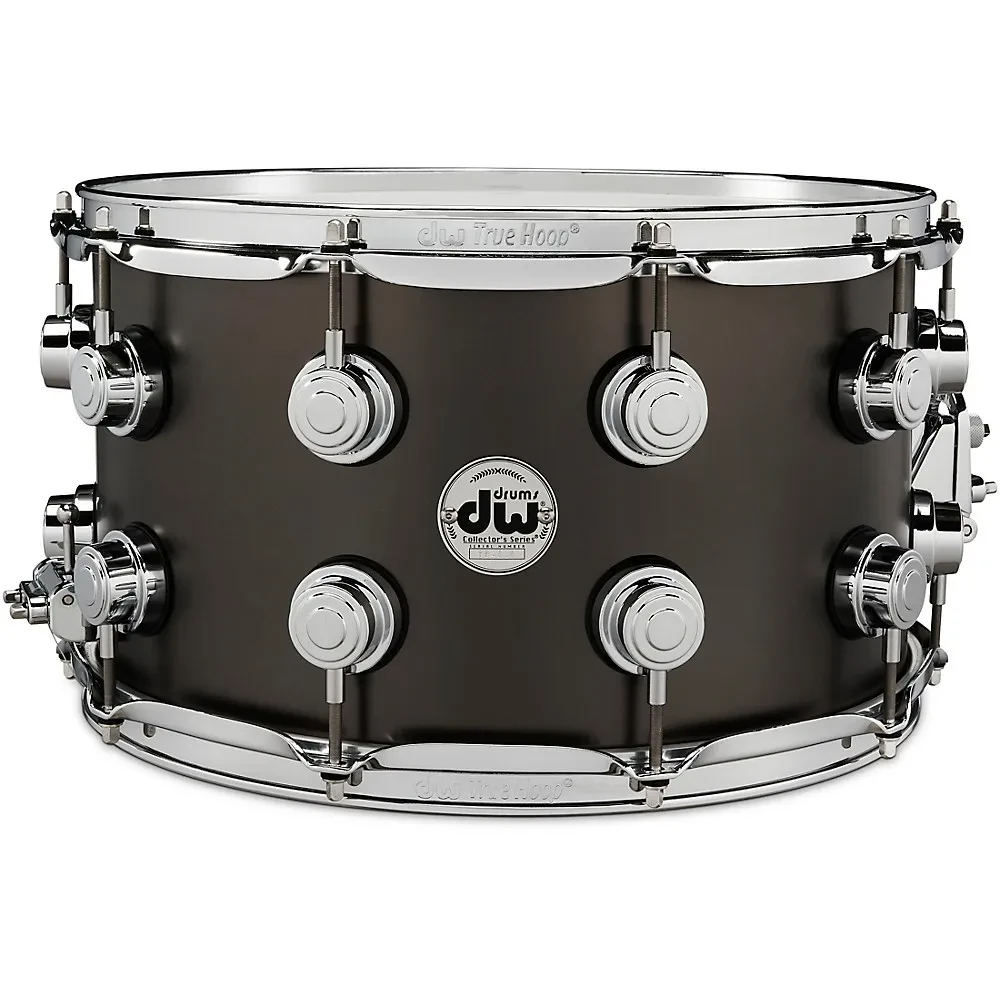 Малый барабан DW Collector's Series Satin Black Over Brass 14"x8", хромированная фурнитура