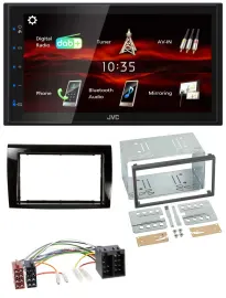 JVC USB Bluetooth MP3 DAB 2DIN Autoradio für Fiat Bravo (ab 2007)