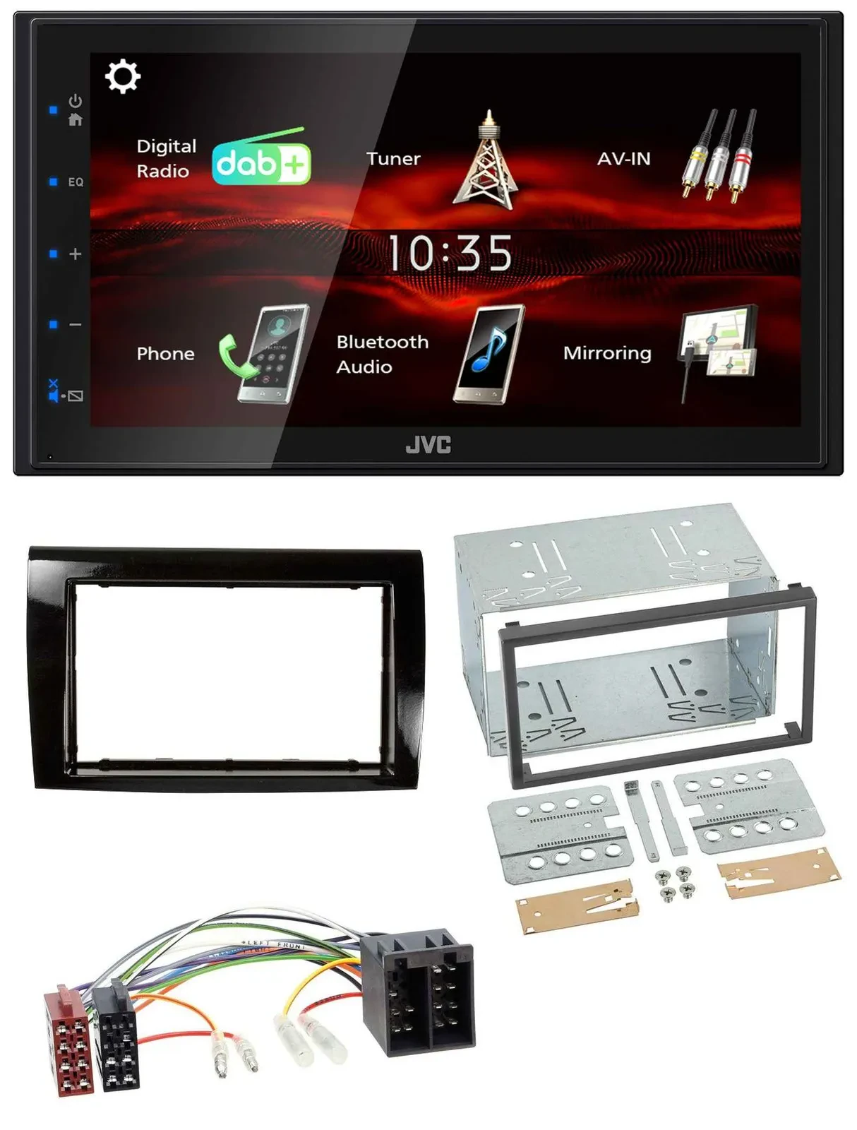 JVC USB Bluetooth MP3 DAB 2DIN Autoradio für Fiat Bravo (ab 2007)