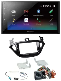 Автомагнитола Pioneer 2-DIN, USB, Bluetooth, DAB, MP3 для Opel Adam (с 2013) и Corsa E (с 2015)
