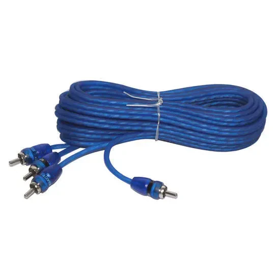Межблочный кабель RCA для автомобиля Stinger SSRCB17 2‑канальный 17 ft синий