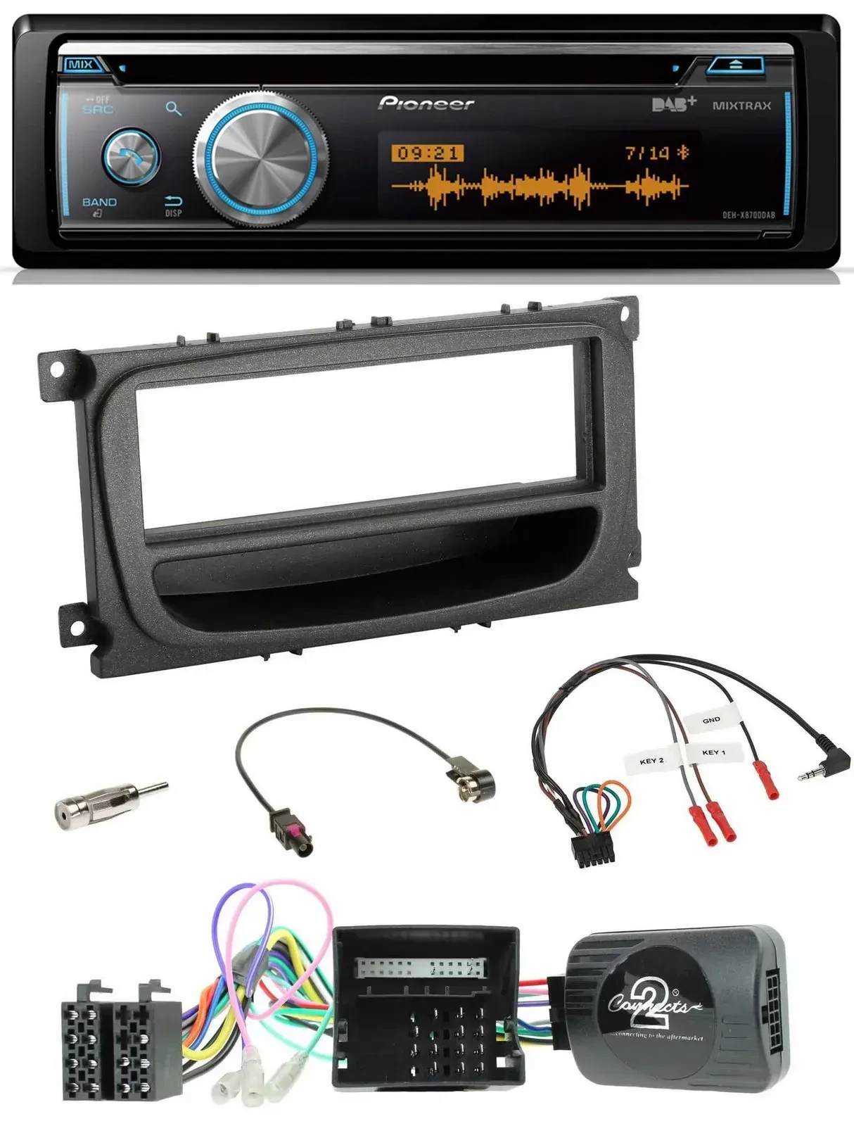 Автомагнитола для Ford Mondeo/S-Max (2007–2014) Pioneer DAB USB CD Bluetooth