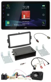 JVC DAB Lenkrad Bluetooth USB Autoradio für Dacia Logan Sandero ab 12 schwarz