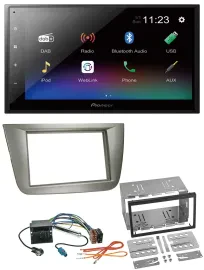 Pioneer USB Bluetooth DAB 2DIN MP3 Autoradio für Seat Altea XL Altea Toledo silb