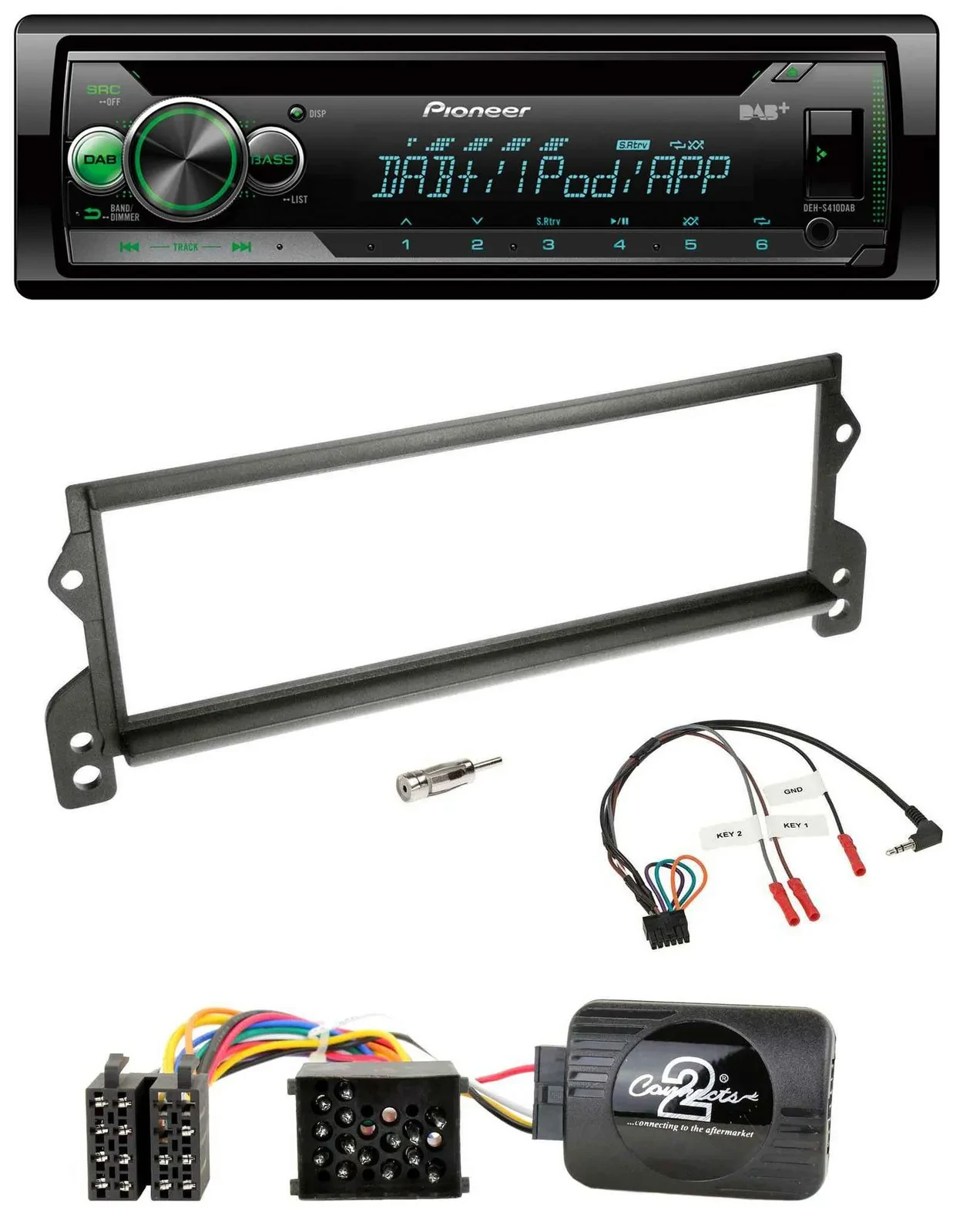 Pioneer USB MP3 DAB Lenkrad CD Autoradio für Mini (2001-2002)