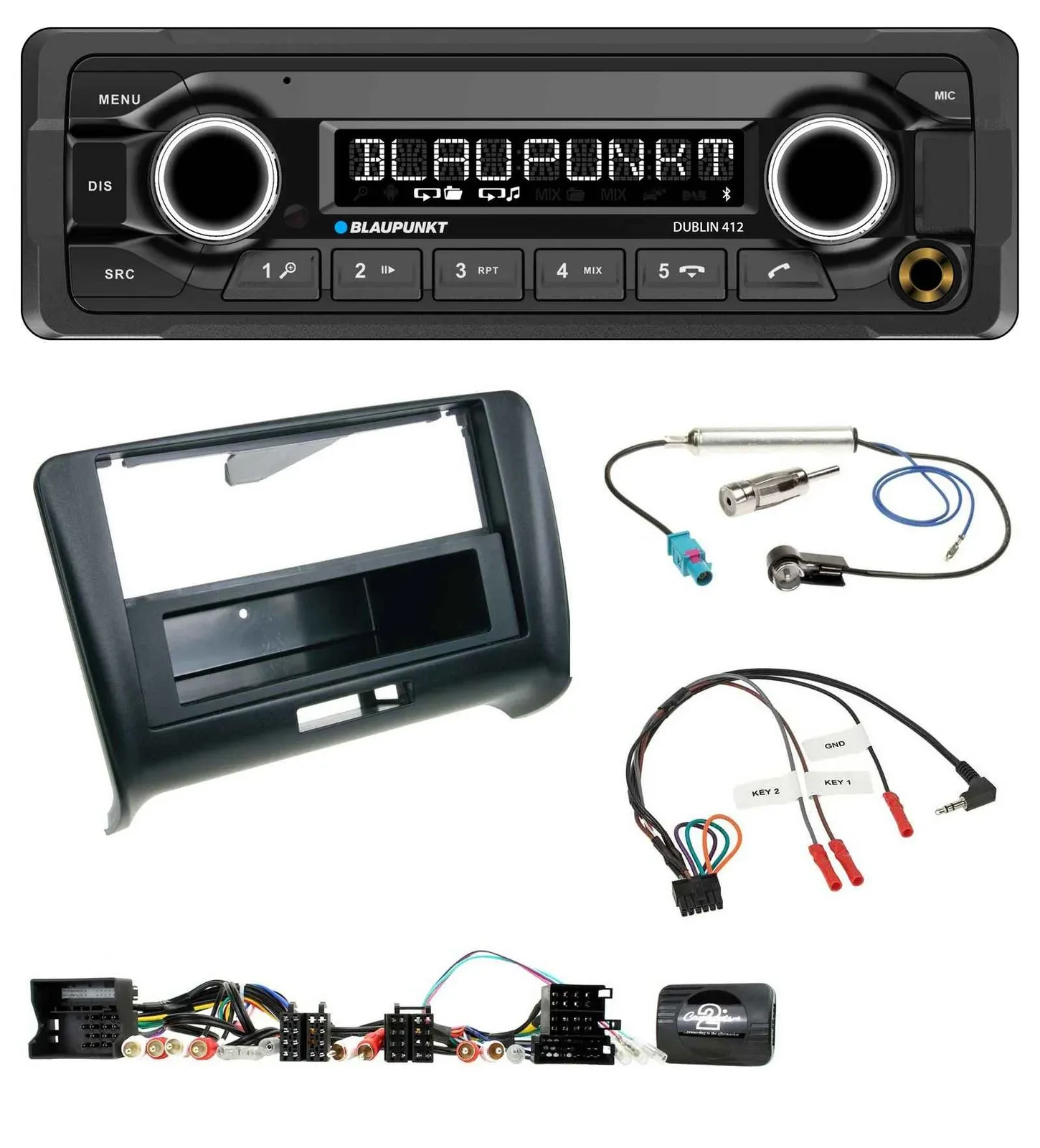 Blaupunkt MP3 Bluetooth USB Lenkrad Autoradio für Audi TT (2006-2014)