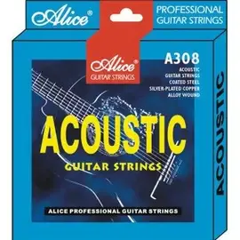 Струны для акустической гитары Alice A308-SL 11-52, бронза посеребренная