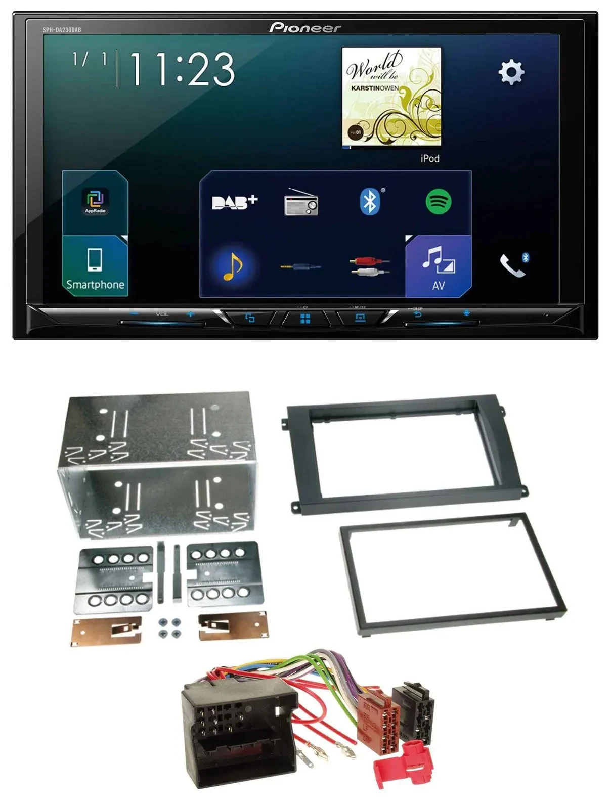 Pioneer MP3 Bluetooth USB 2DIN DAB Autoradio für Porsche Cayenne 2007-2010