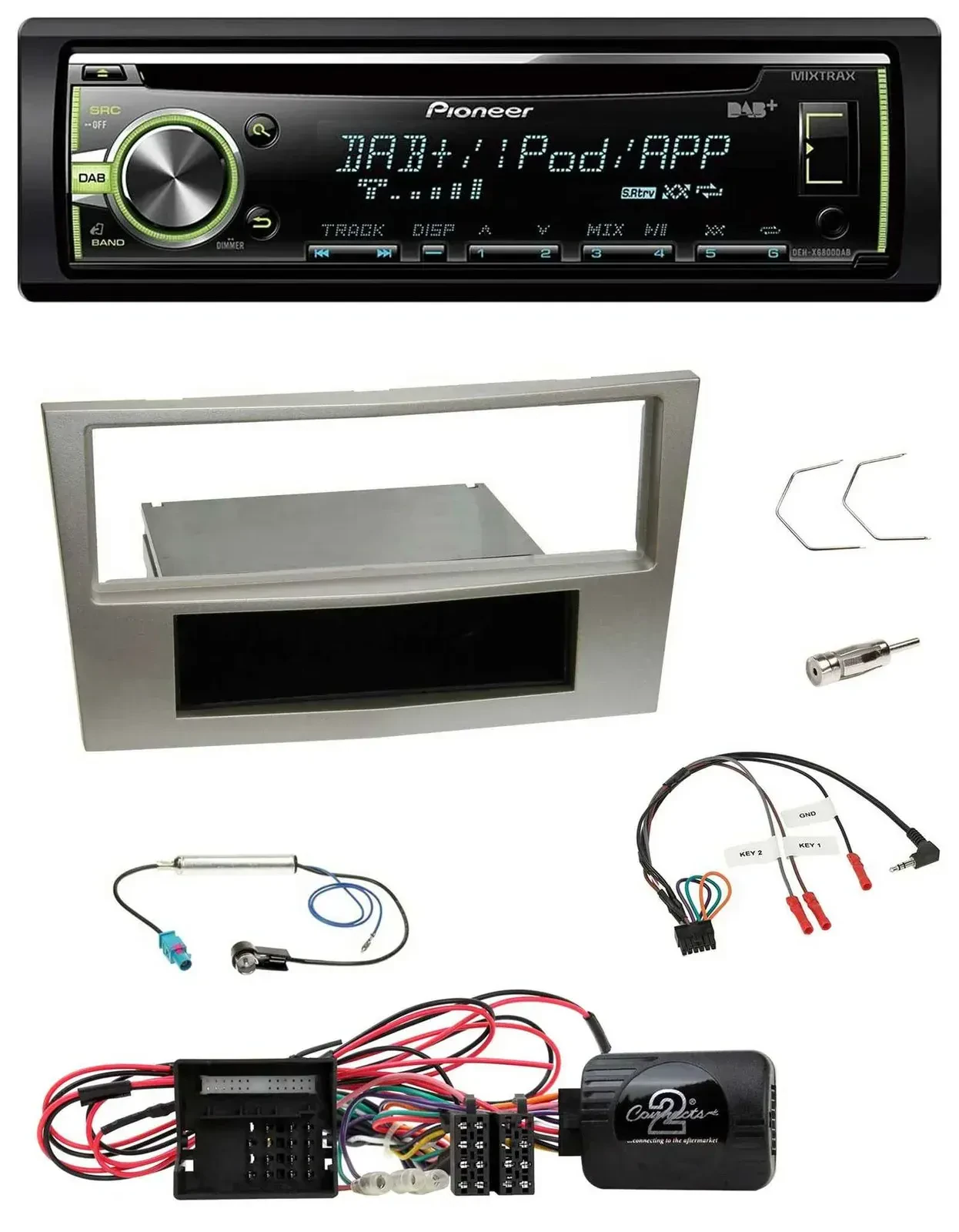 Автомагнитола для Opel Corsa D Pioneer DAB USB MP3 CD Satin Stone (2009–2014)