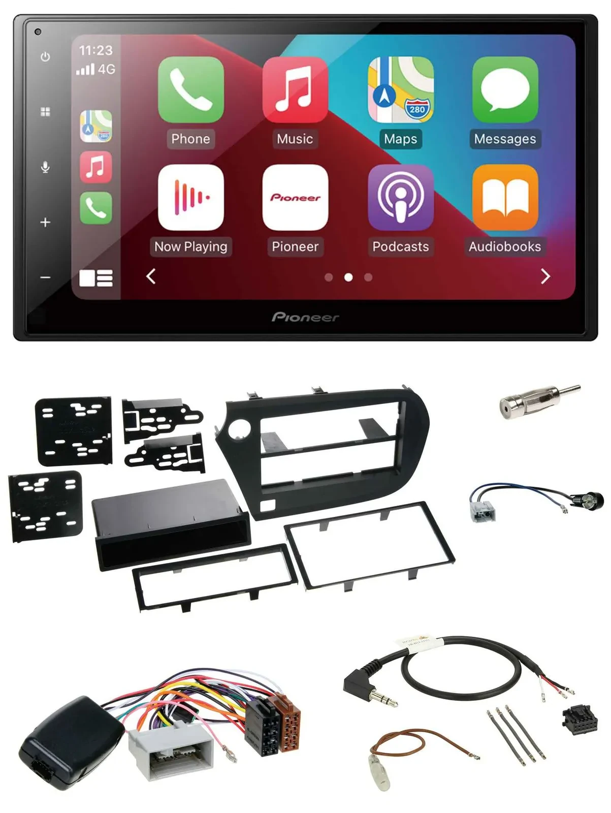 Pioneer USB Lenkrad DAB 2DIN Bluetooth Autoradio für Honda Insight ZE2 2009-2013