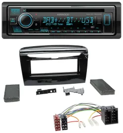 Автомагнитола Kenwood MP3 Bluetooth DAB USB CD для Lancia Y (с 2012), черный глянец