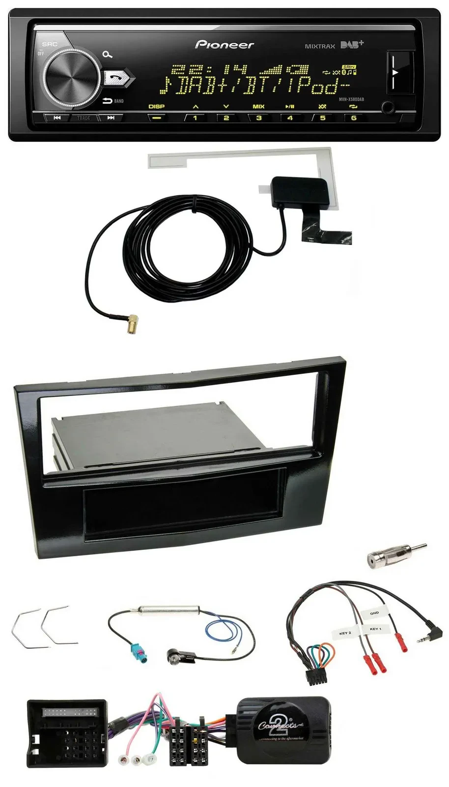 Pioneer Bluetooth DAB USB Lenkrad Autoradio für Opel Astra H Corsa D Zafira B Kl