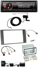 Автомагнитола для Ford Kuga 2008–2012 Pioneer MP3, CD, DAB, USB, поддержка управления на руле, цвет: антрацит