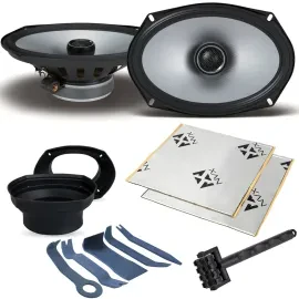 Alpine S2-S69 170W 6x9" 2-Way Coaxial Car Speakers + Accessories