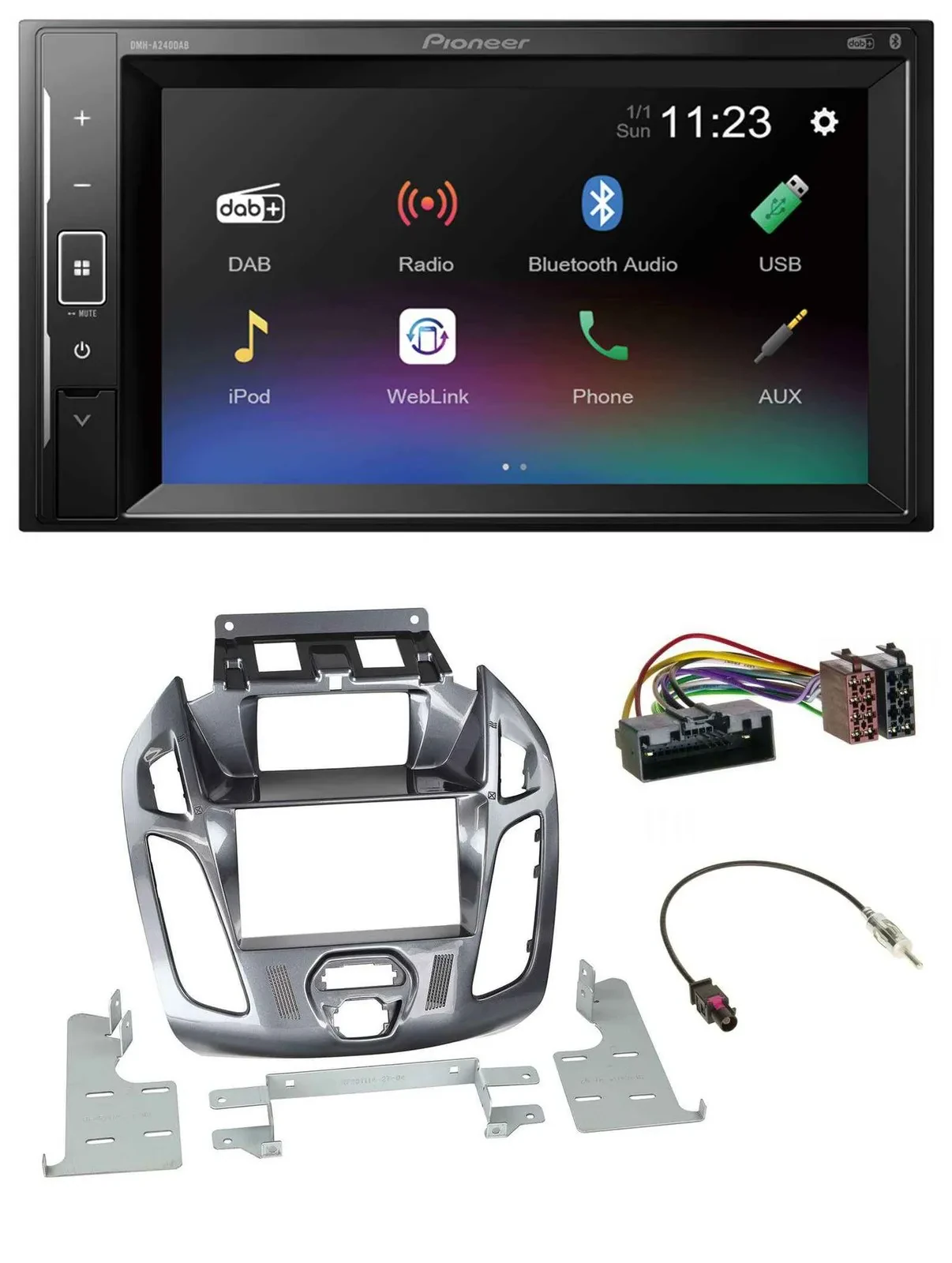 Автомагнитола для Ford Transit Connect Pioneer 2DIN DAB MP3 Bluetooth USB с дисплеем