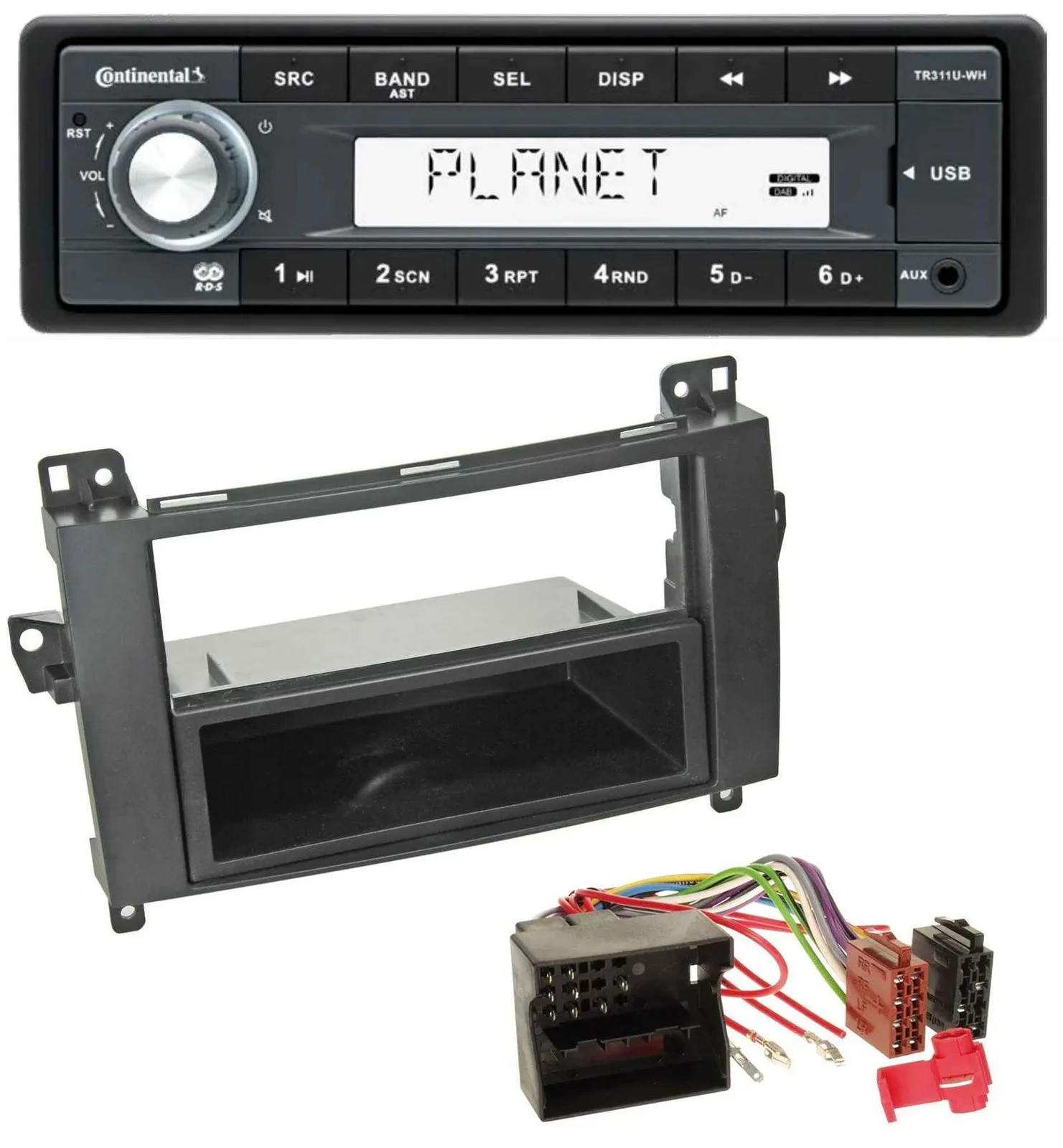 Continental USB MP3 AUX 1DIN Autoradio für Mercedes Vito Viano W639 06-14