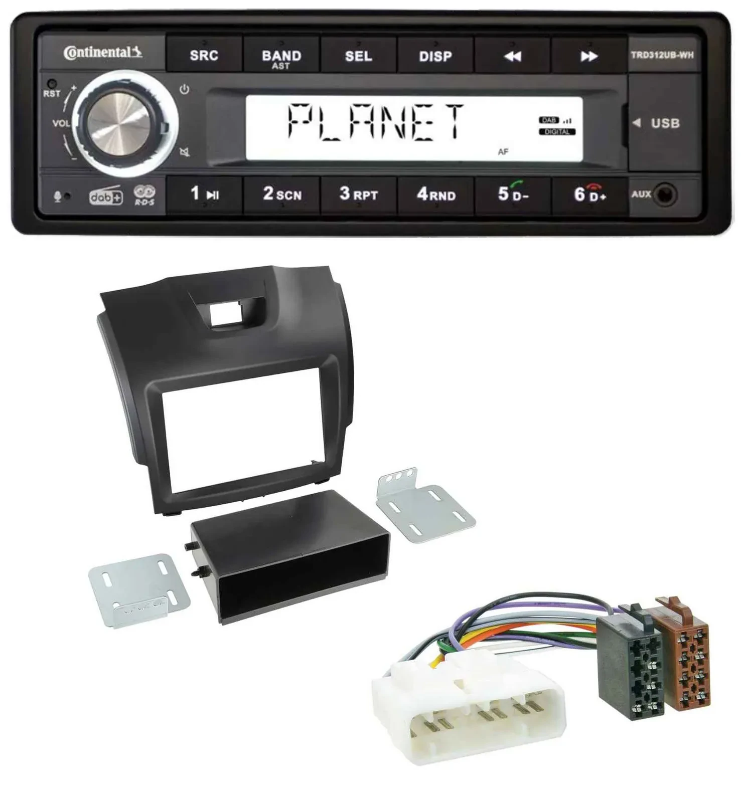 Автомагнитола для Isuzu D-Max (2012–2020) Continental 1-DIN, USB, AUX, DAB, MP3
