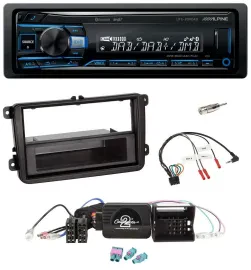 Alpine USB Bluetooth DAB Lenkrad Autoradio für VW Passat Polo Scirocco Sharan Ti