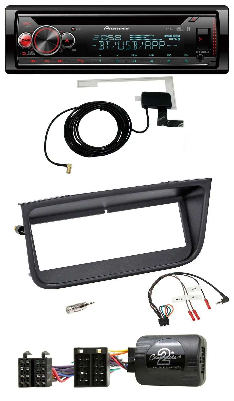 Pioneer DAB CD Lenkrad USB Bluetooth Autoradio für Peugeot 406 2002-2005