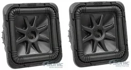 2) Kicker 44L7S102 10" Solo-Baric L7 Series Dual 2 ohm Car Audio Subwoofer