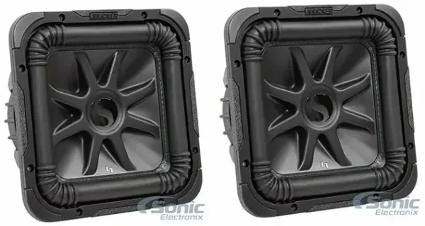 2) Kicker 44L7S102 10" Solo-Baric L7 Series Dual 2 ohm Car Audio Subwoofer