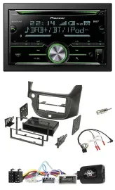 Pioneer Bluetooth Lenkrad DAB 2DIN USB CD Autoradio für Honda Jazz ab 14 dunkelg