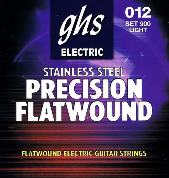 Струны для электрогитары GHS Strings 900 Stainless Steel Precision Flatwound 12-50