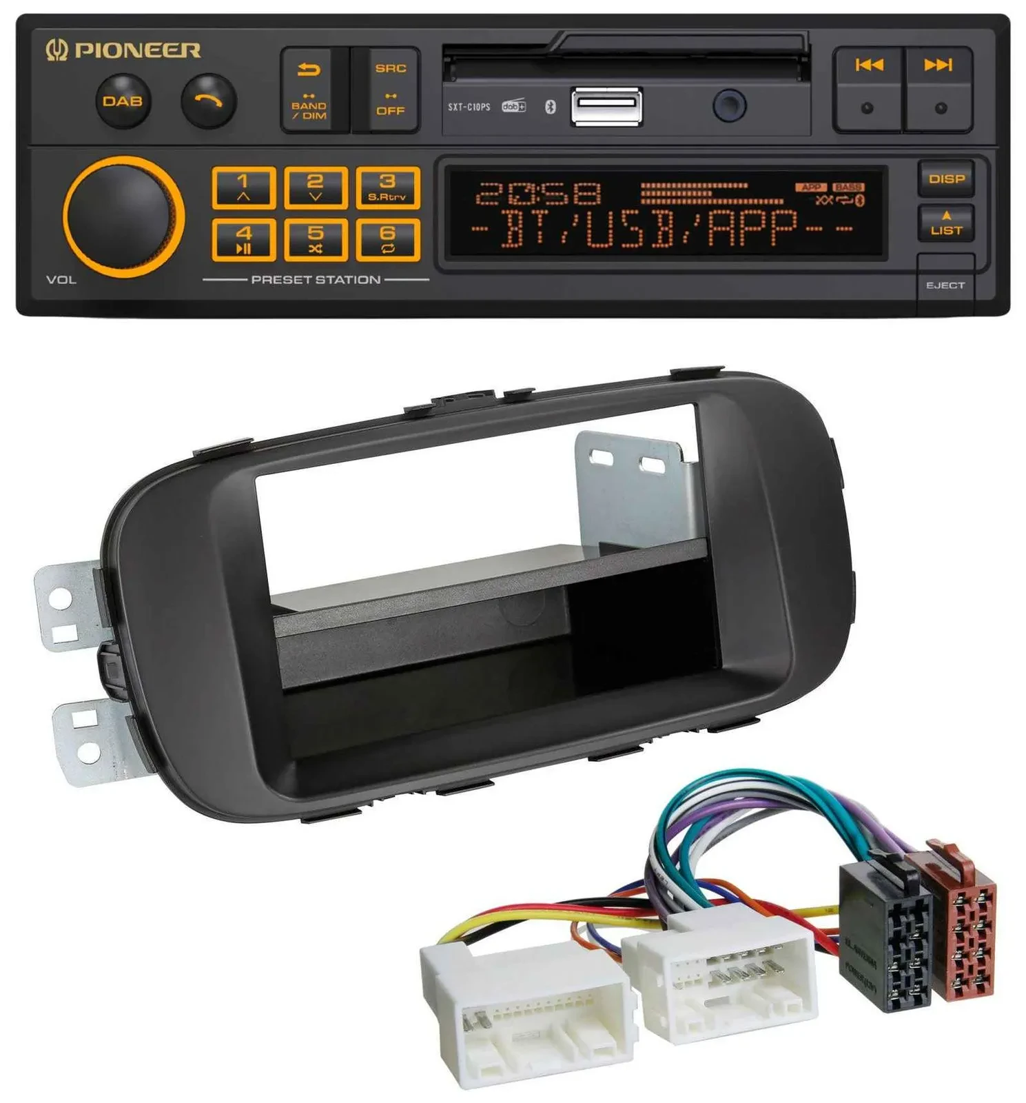 Автомагнитола для Kia Soul (PS с 2014) Pioneer DAB MP3 USB Bluetooth черный