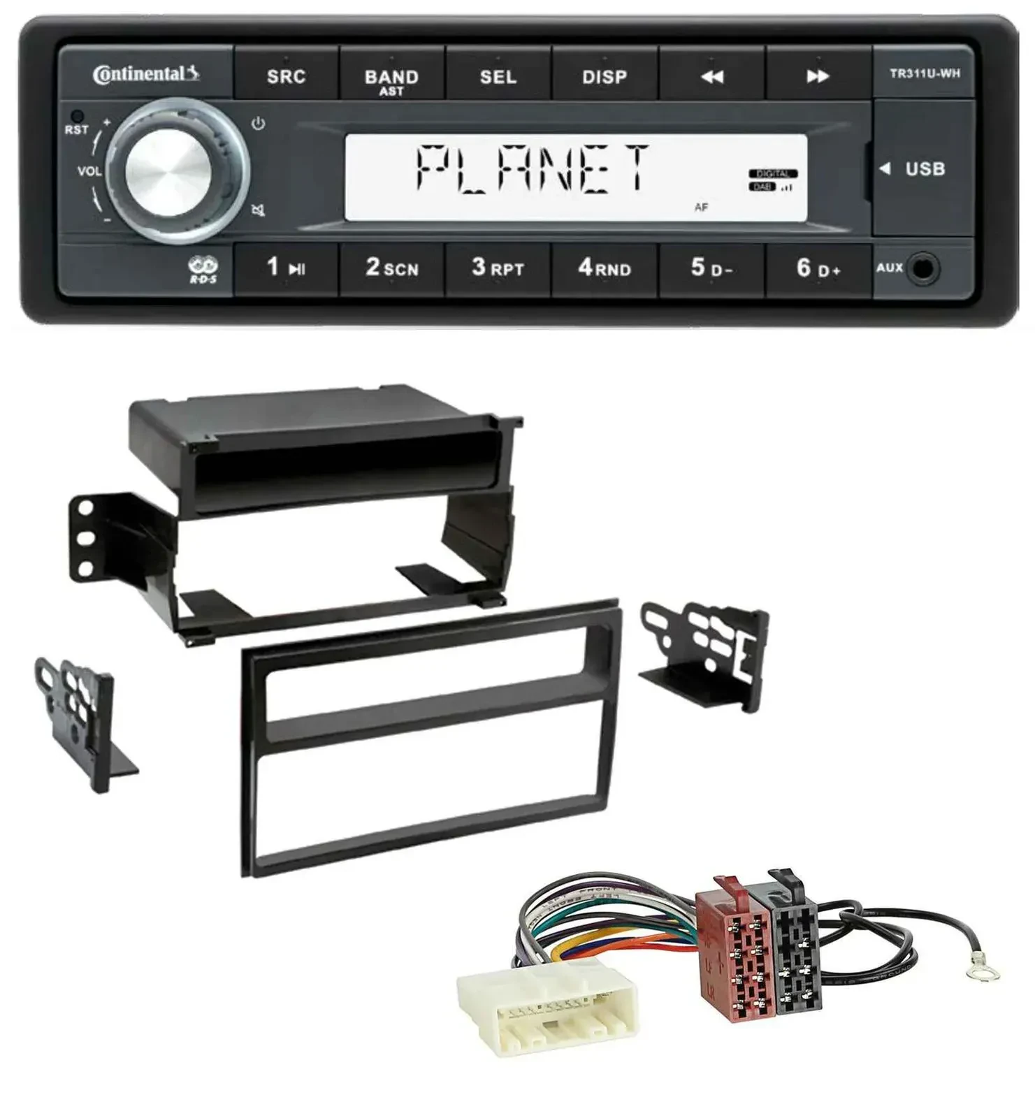 Continental USB MP3 AUX 1DIN Autoradio für Nissan Versa / Tiida (ab 2007)