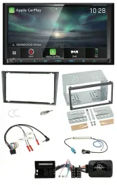 Kenwood Bluetooth USB 2DIN Lenkrad TMC DAB Navigation für Opel Corsa C 2004-2006