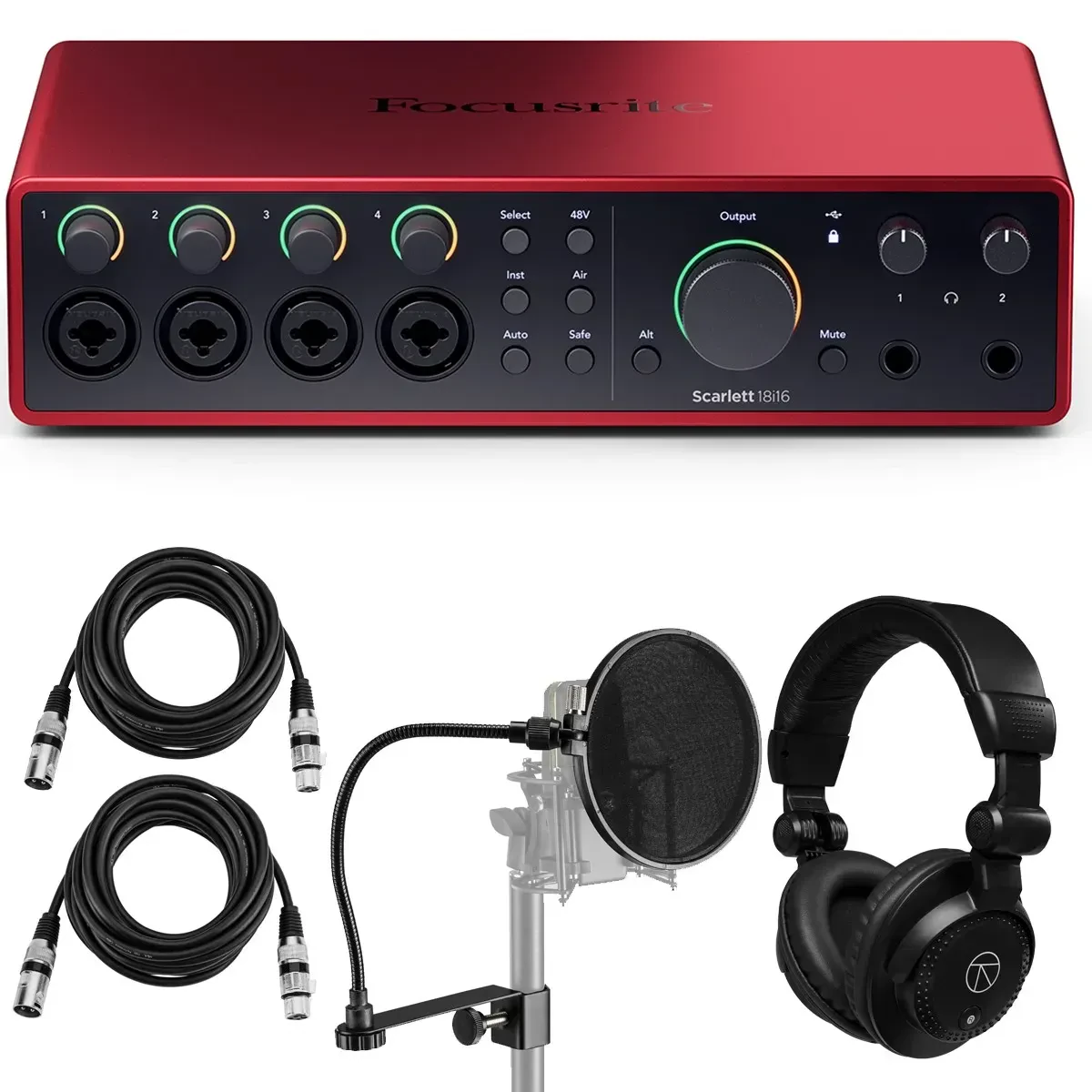 Аудиоинтерфейс Focusrite Scarlett 18i16 4th Gen, 18 входов/16 выходов, USB (набор)