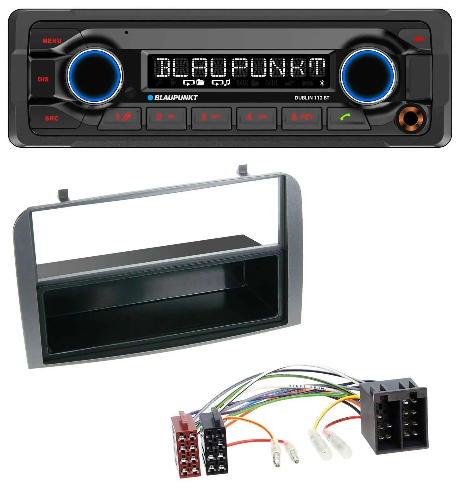 Blaupunkt MP3 Bluetooth USB AUX Autoradio für Alfa Romeo 147 GT Ablagefach anthr