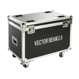 Tour Case 4x Vector Beam 2.0 Moving Heads Schwarz Rollen Stapelfunktion