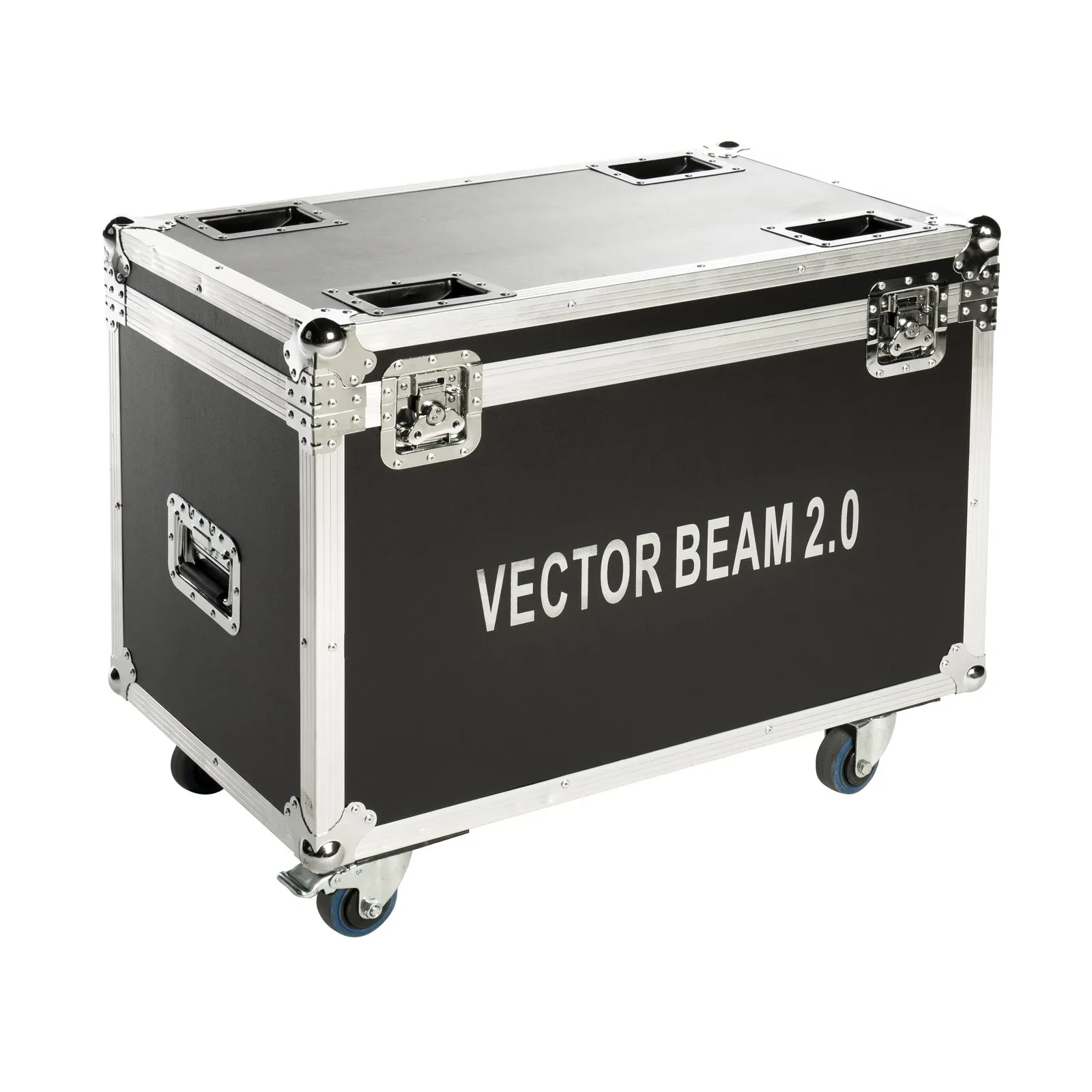 Tour Case 4x Vector Beam 2.0 Moving Heads Schwarz Rollen Stapelfunktion