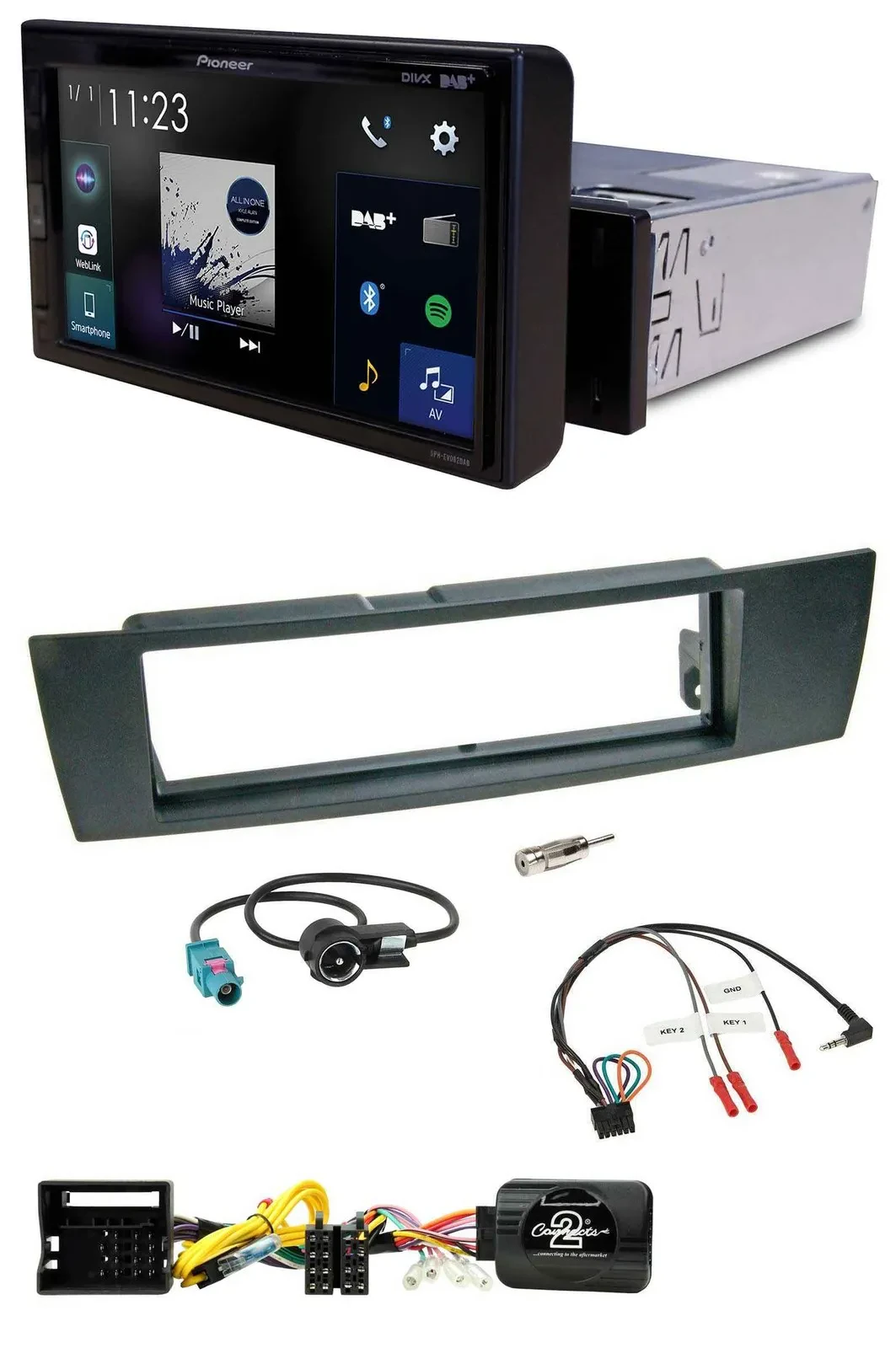 Pioneer DAB Lenkrad Bluetooth USB Autoradio für BMW 1er E87 3er E90-3 X1 E84