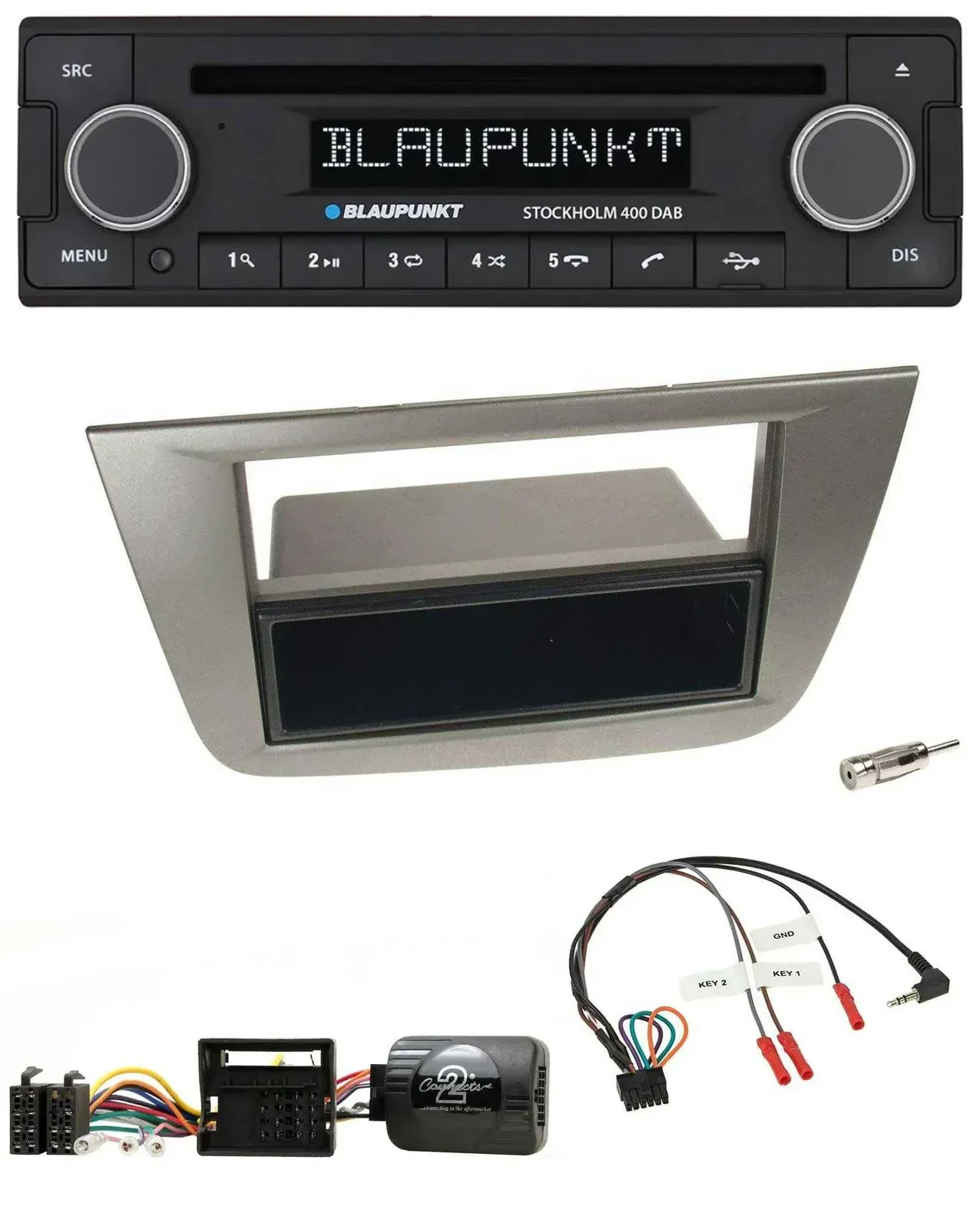 Blaupunkt Lenkrad Bluetooth DAB CD USB Autoradio für Seat Toledo Altea 2004-2009