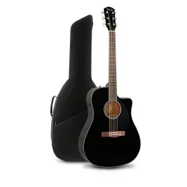 Fender CD-60SCE Dreadnought Acoustic-Electric Guitar With Bag Black