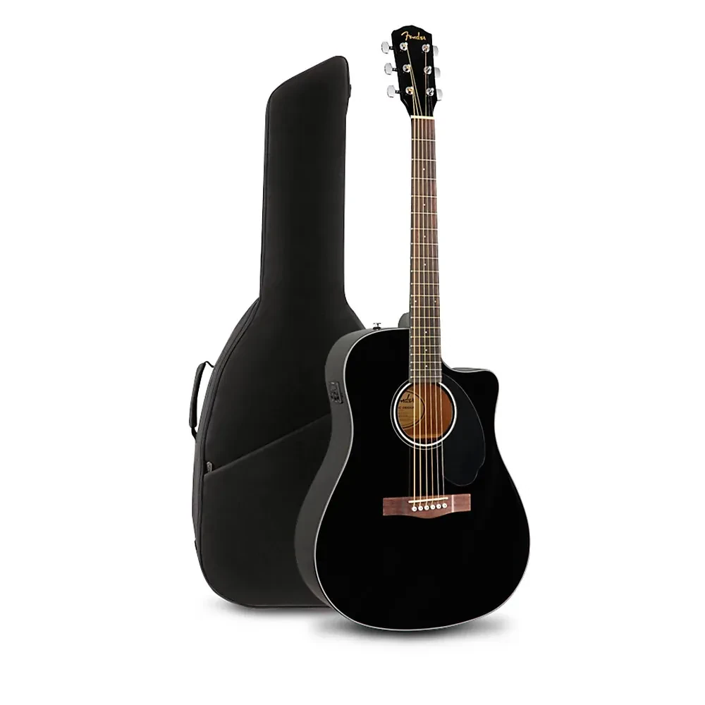 Fender CD-60SCE Dreadnought Acoustic-Electric Guitar With Bag Black