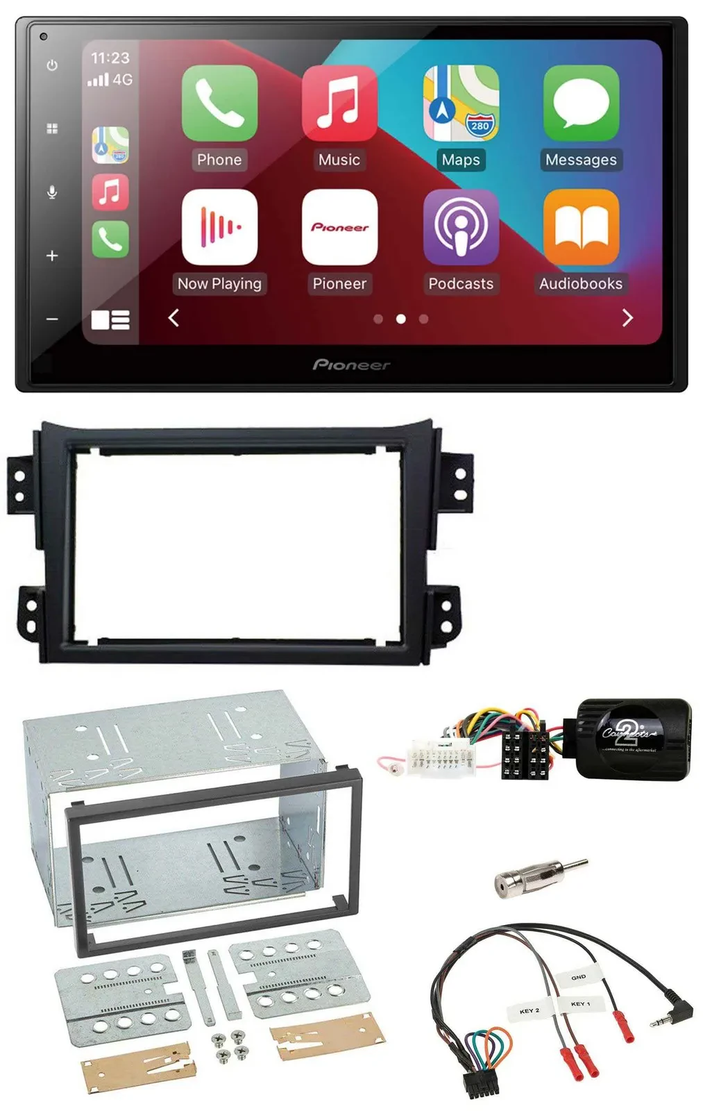 Pioneer USB Lenkrad DAB 2DIN Bluetooth Autoradio für Opel Agila B Suzuki Splash