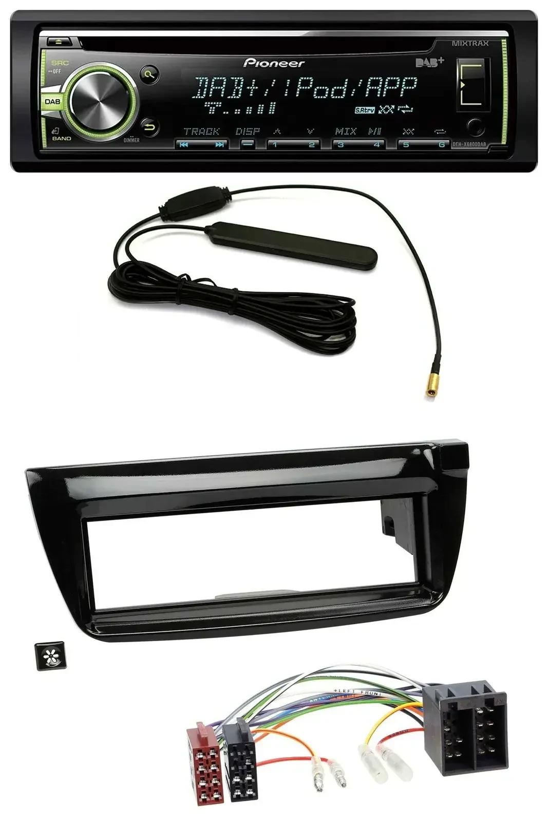 Автомагнитола Pioneer CD USB DAB AUX для Opel Combo (с 2011) и Fiat Doblo (2012–2015)