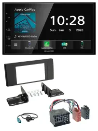 Kenwood Bluetooth MP3 DAB USB 2DIN Autoradio für BMW X5 (E53 2000 2002)