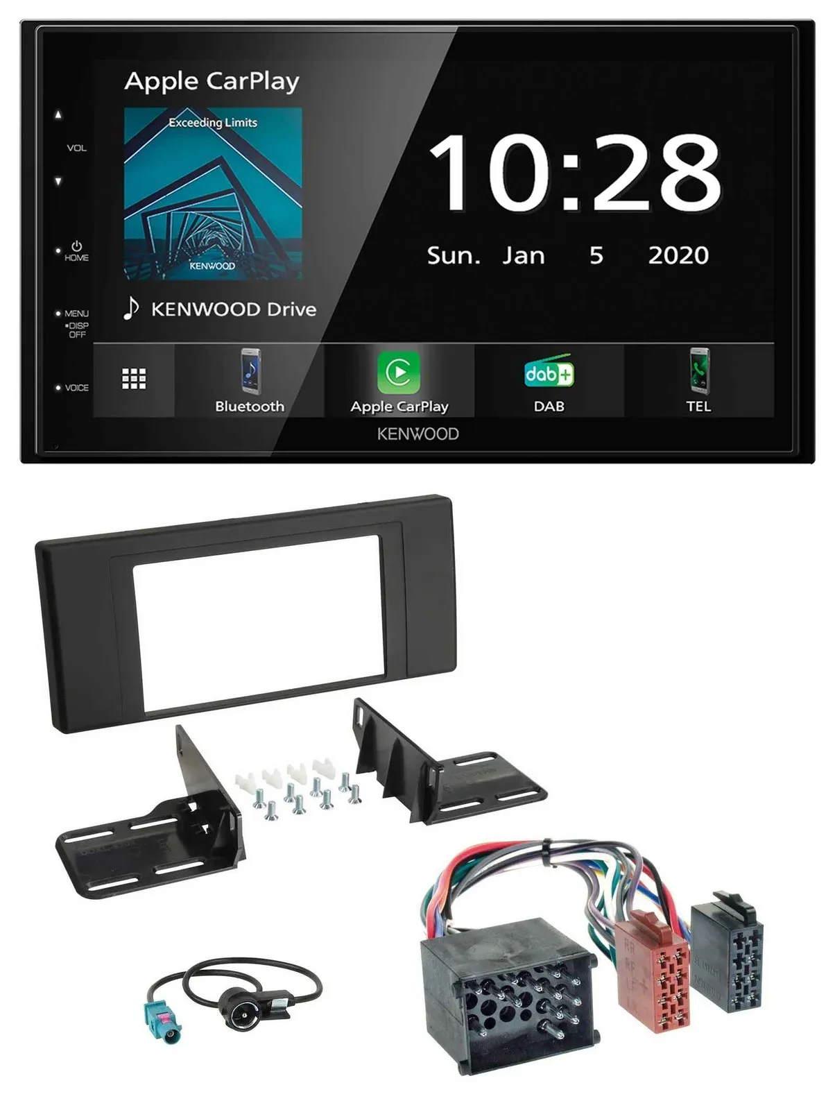 Kenwood Bluetooth MP3 DAB USB 2DIN Autoradio für BMW X5 (E53 2000 2002)