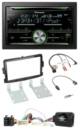 Pioneer Bluetooth Lenkrad DAB 2DIN USB CD Autoradio für Dacia Sandero ab 13 pian