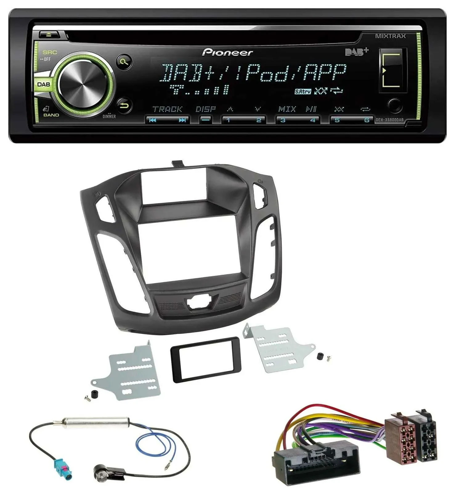 Pioneer DAB USB MP3 AUX CD Autoradio für Ford Focus (DYB, 2011-2014)