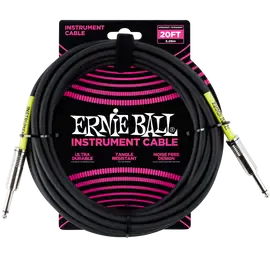 Инструментальный кабель Ernie Ball 6046 6м Classic Black