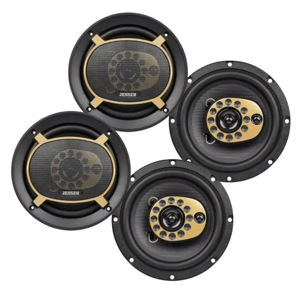 (2-Pairs) Jensen JS65T 200W RMS 6.5" 3-Way Coaxial Car Speakers