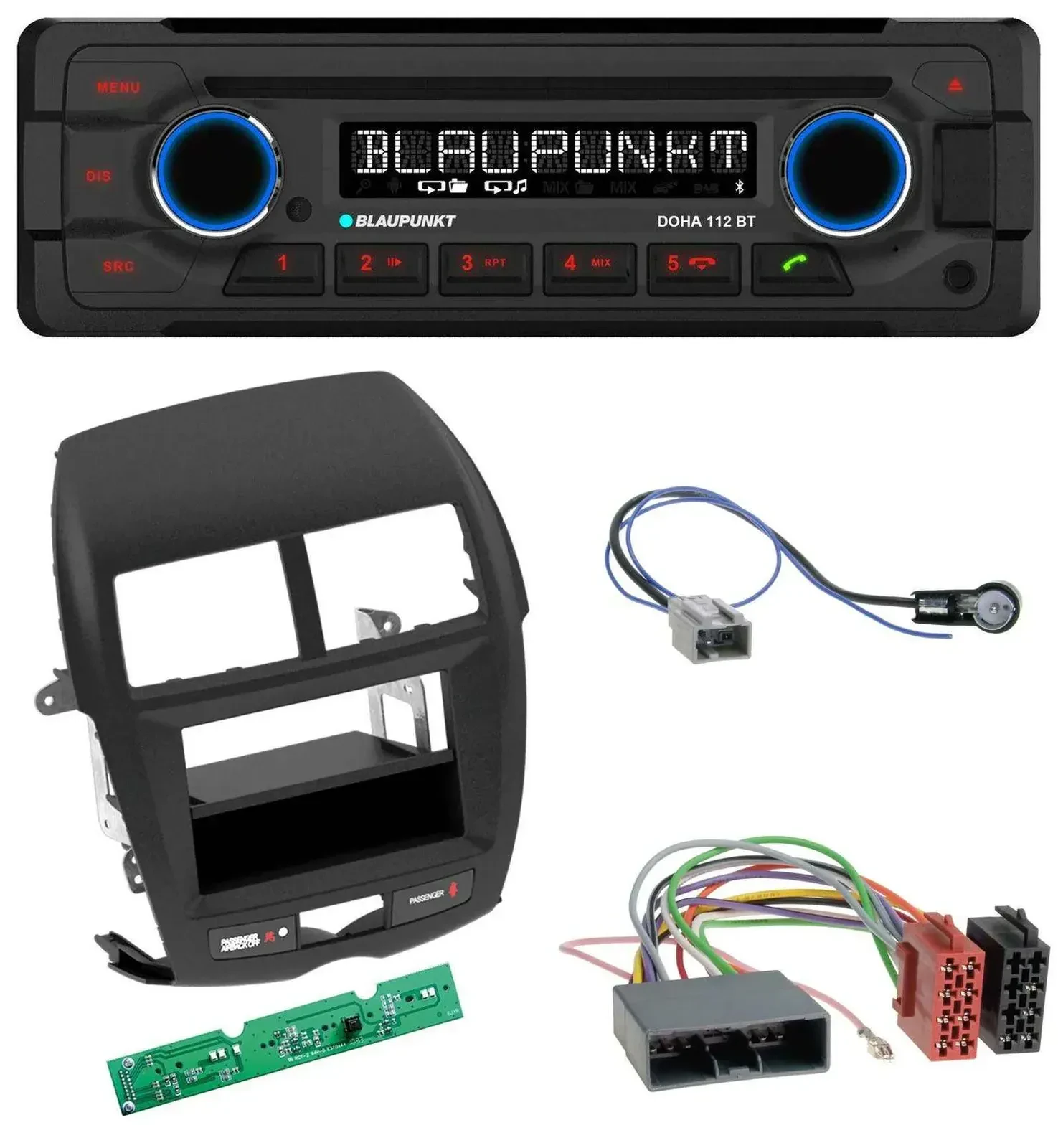 Blaupunkt AUX MP3 CD Bluetooth USB Autoradio für Mitsubishi ASX (2010-2014)